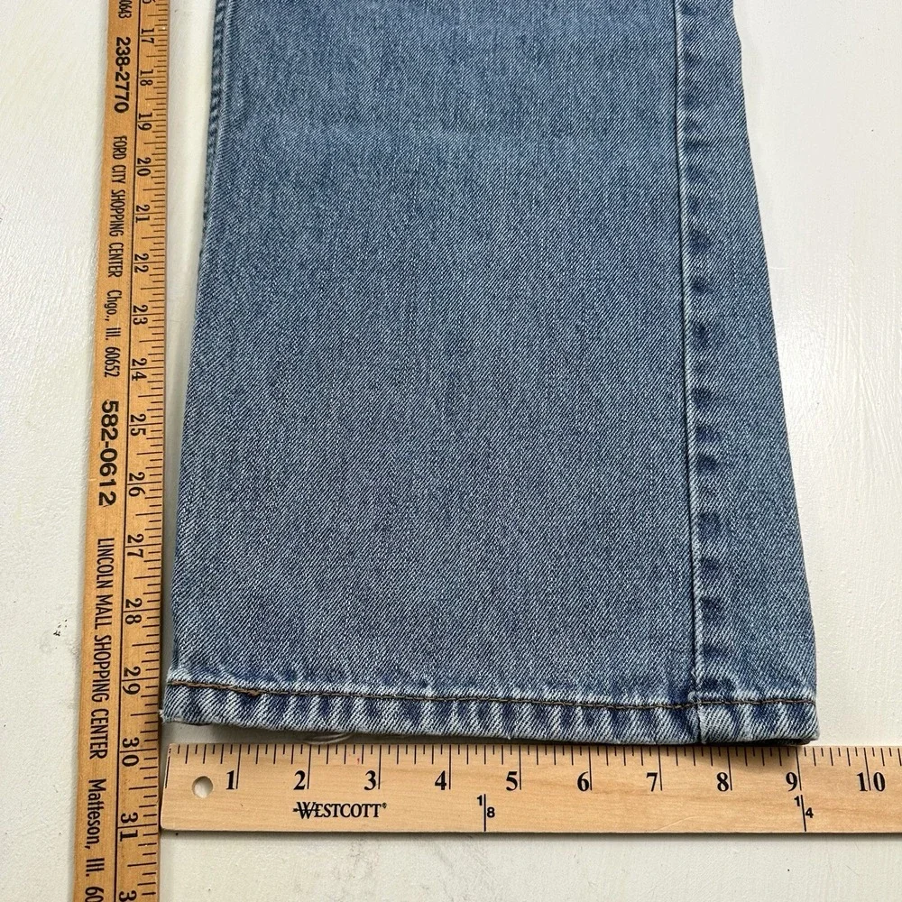 Y2K Levi's‎ 505 Mens Regular Straight Leg Jeans Actual 40x30 Light Wash Denim